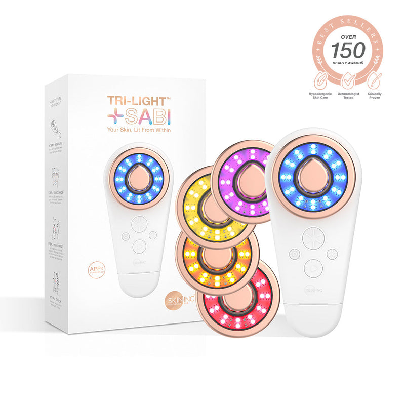 Tri-Light™ +SABI AI LED Facial Device | At-Home Detox Facial Set