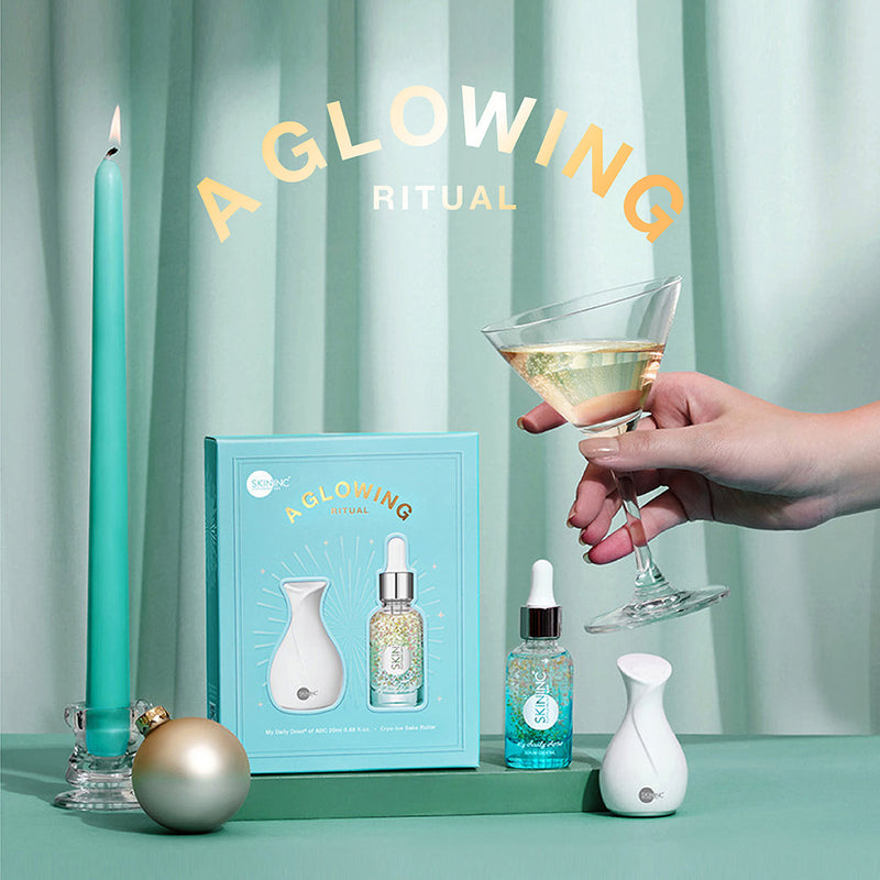 A Glowing Ritual - with My Daily Dose of Vitamins ABC+ and Cryo-Ice Sake Roller